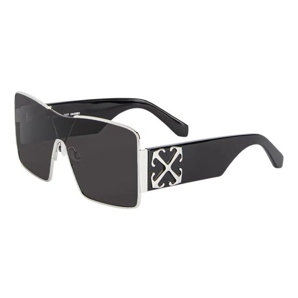NEW OFF-WHITE SUNGLASSES SILVER GREY UNISEX EYEWEAR OFF-WHITE OERI14G ASPEN 7207